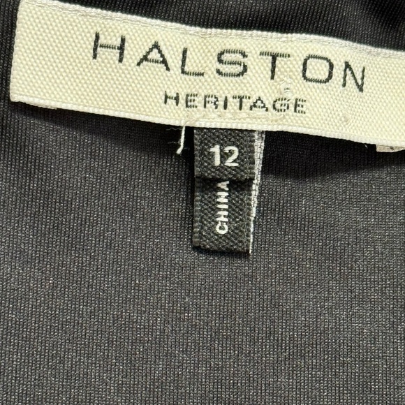 HALSTON HERITAGE Black Dress Cutout Capped Sleeves Mini size‎ 12 Wedding Party - Picture 5 of 10